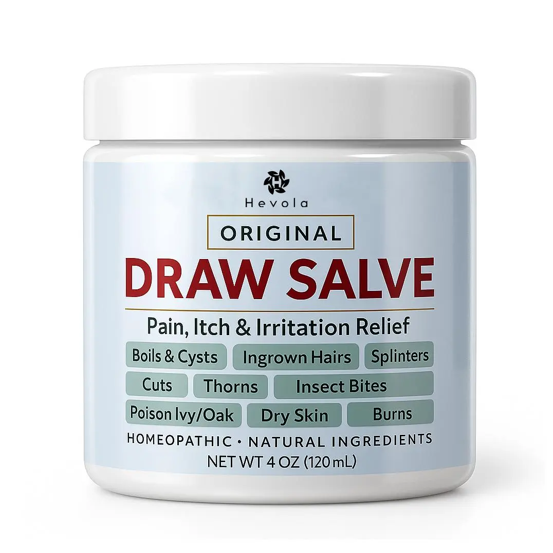 Drawing Salve with Tea Tree Oil & Arnica - Soothing Herbal Ointment for Boils, Cysts, Ingrown Hair & Bug Bite Relief - 120 mL
