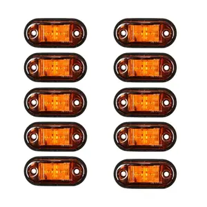 Car Side Marker Light, Side Lamp, 10pcs 4-LED Turn Signal Car Warning Light, Tail Light for Car, Truck, Trailer, RV, Boat, Universal Car Accessories
