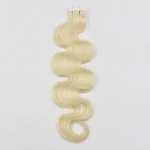 Blonde Color #613 Body Wave Tape In Hair Extensions Virgin Human Hair