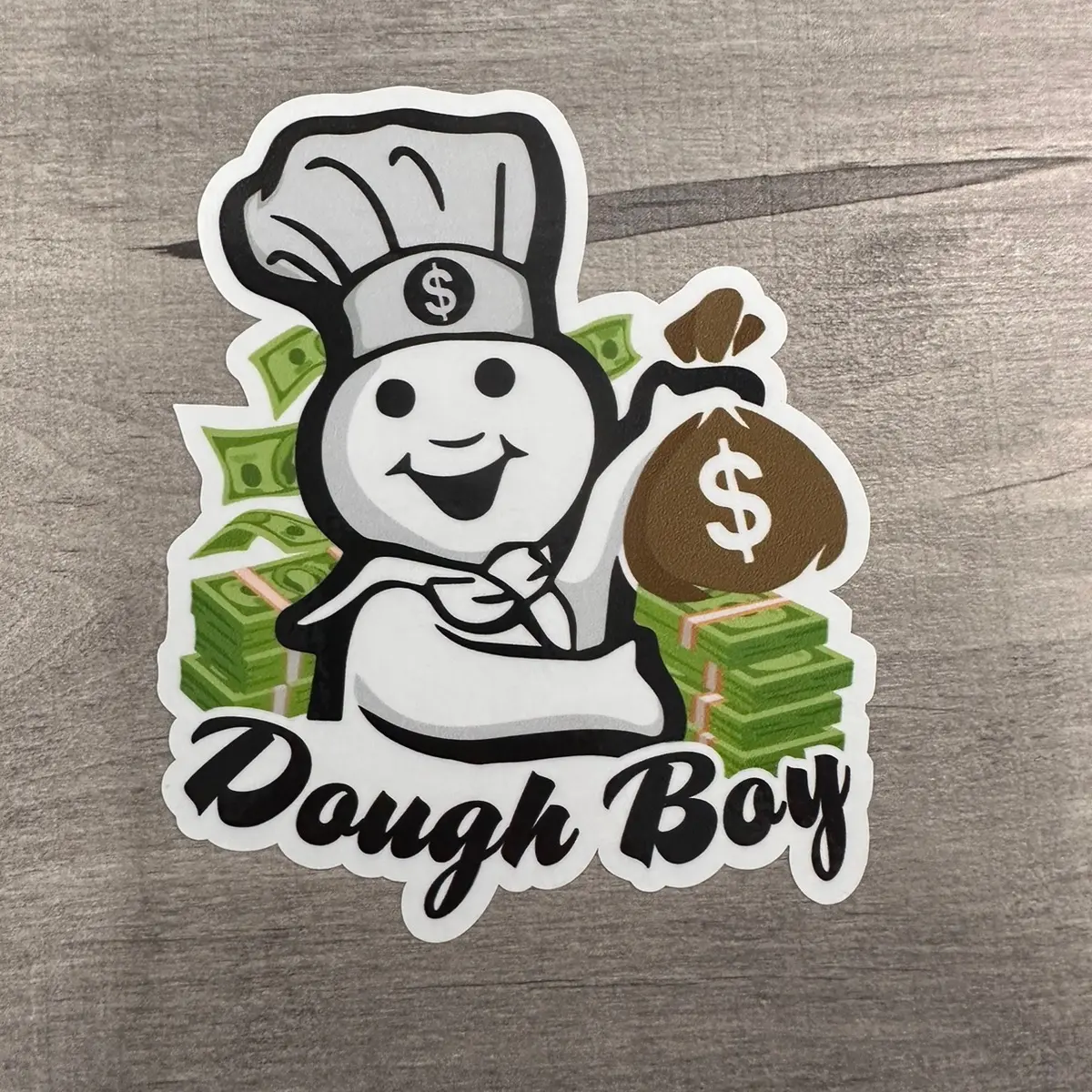 Dough boy  (bag of cash) 5”x6” Decal