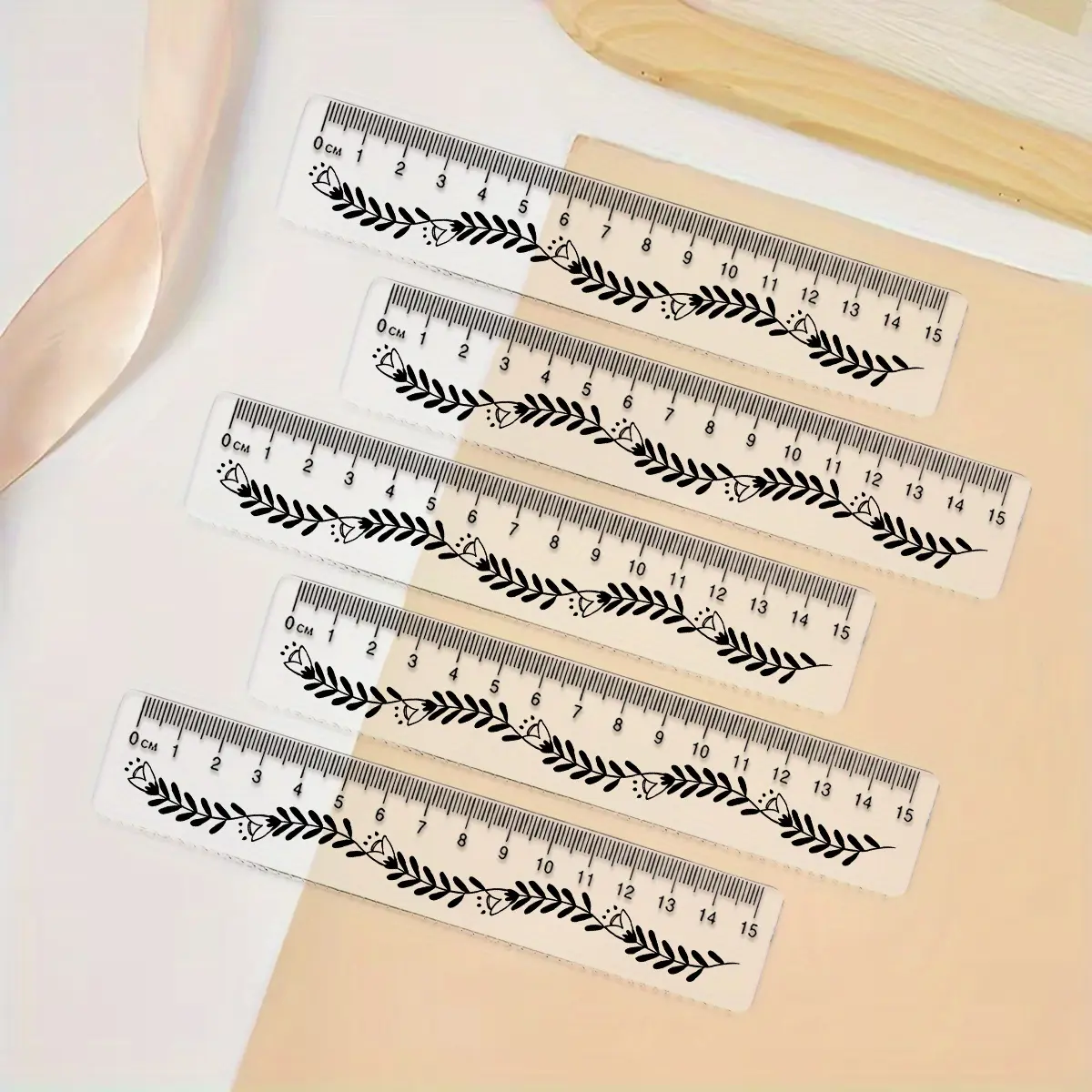 10pcs Clear Plastic Ruler with Large Numbers, Side Features a Serrated Structure, Transparent, Easy to Read Design, Office Supplies, Precision Measuring, Sleek Appearance, Clear Construction