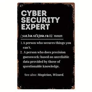[Cyber Security Art] Vintage Metal Painting Poster |   Cyber Security Experts Define Art, Creative Color Mixing Design, 8X12 Inches, Perfect Gift for IT Professionals, Wall Decoration Wall decoration iron painting
