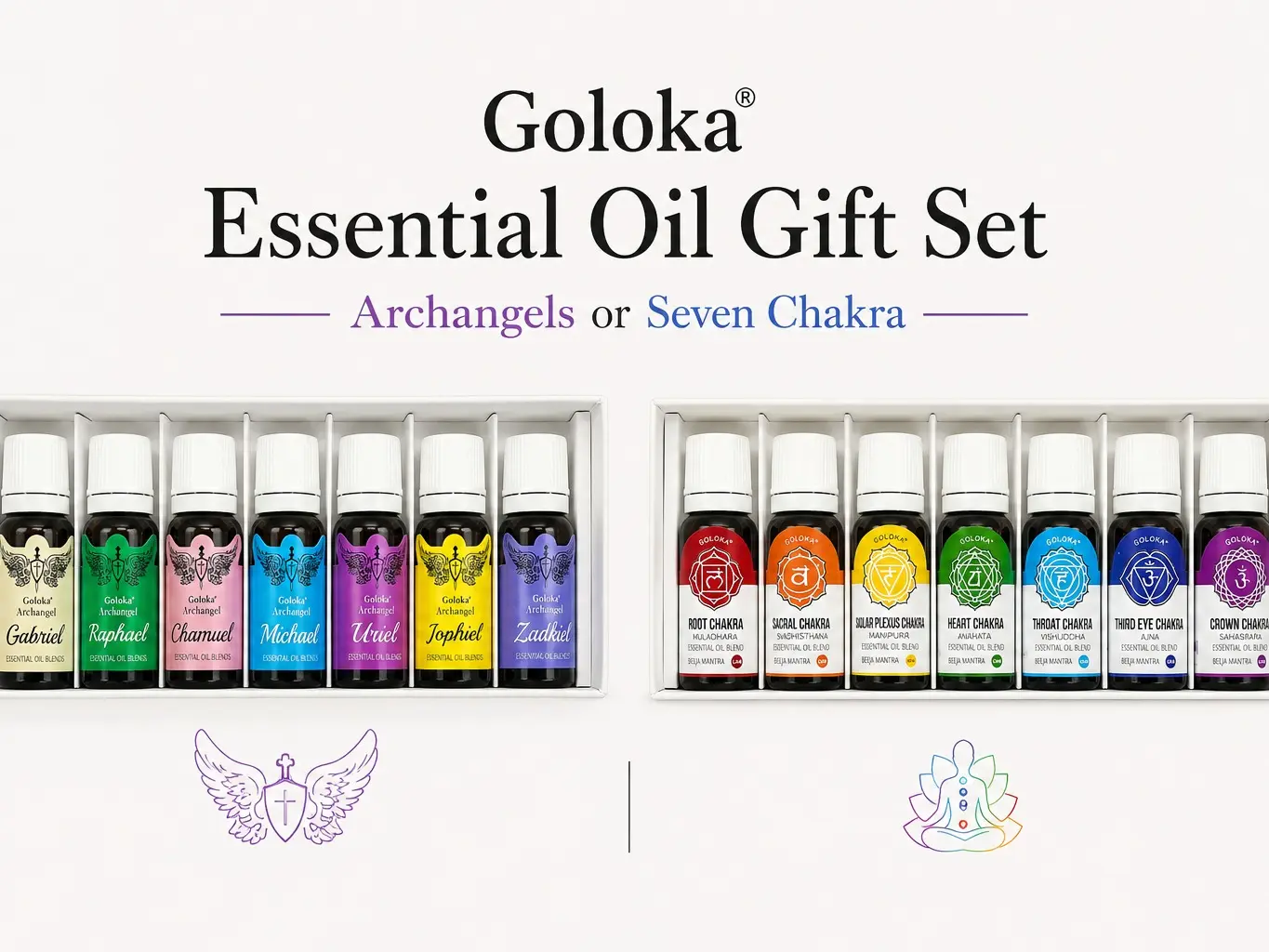 Goloka Essential Oil Gift Set – Choose Your Collection Archangel or Seven Chakra
