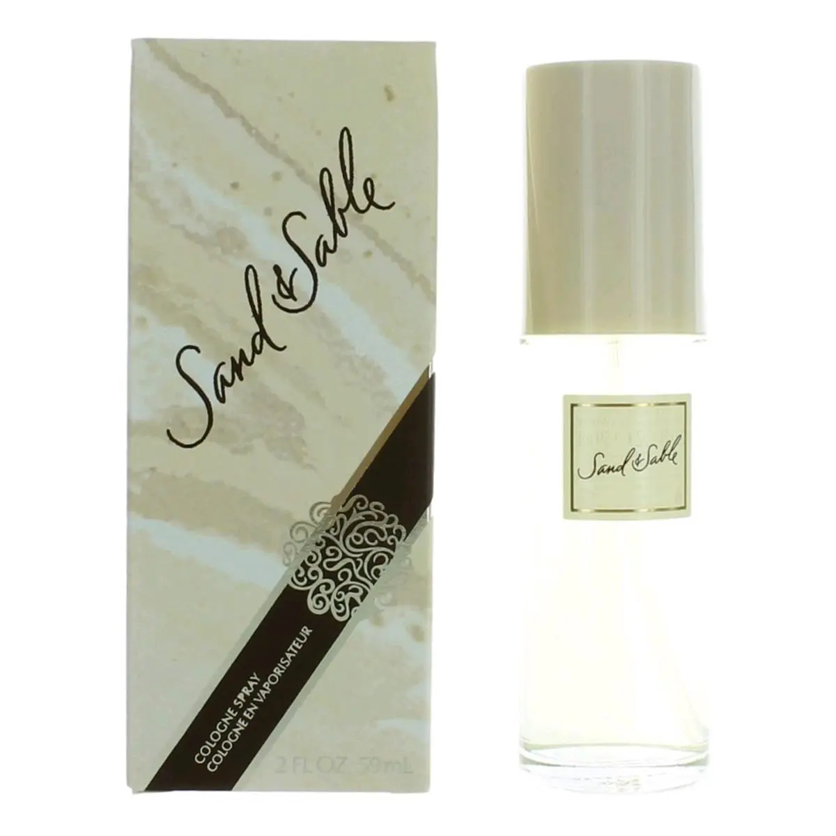Coty Sand & Sable Cologne Spray, Luxurious Women's Fragrance with Floral, Jasmine & Peach Notes, Atomizer, 2 fl oz