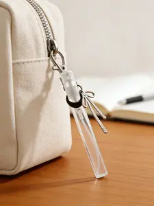 5ML Mini Perfume Spray Keychain, Portable Refillable Scent Bottle with Bow Charm, Travel Fragrance Accessory for Women, Ideal Gift