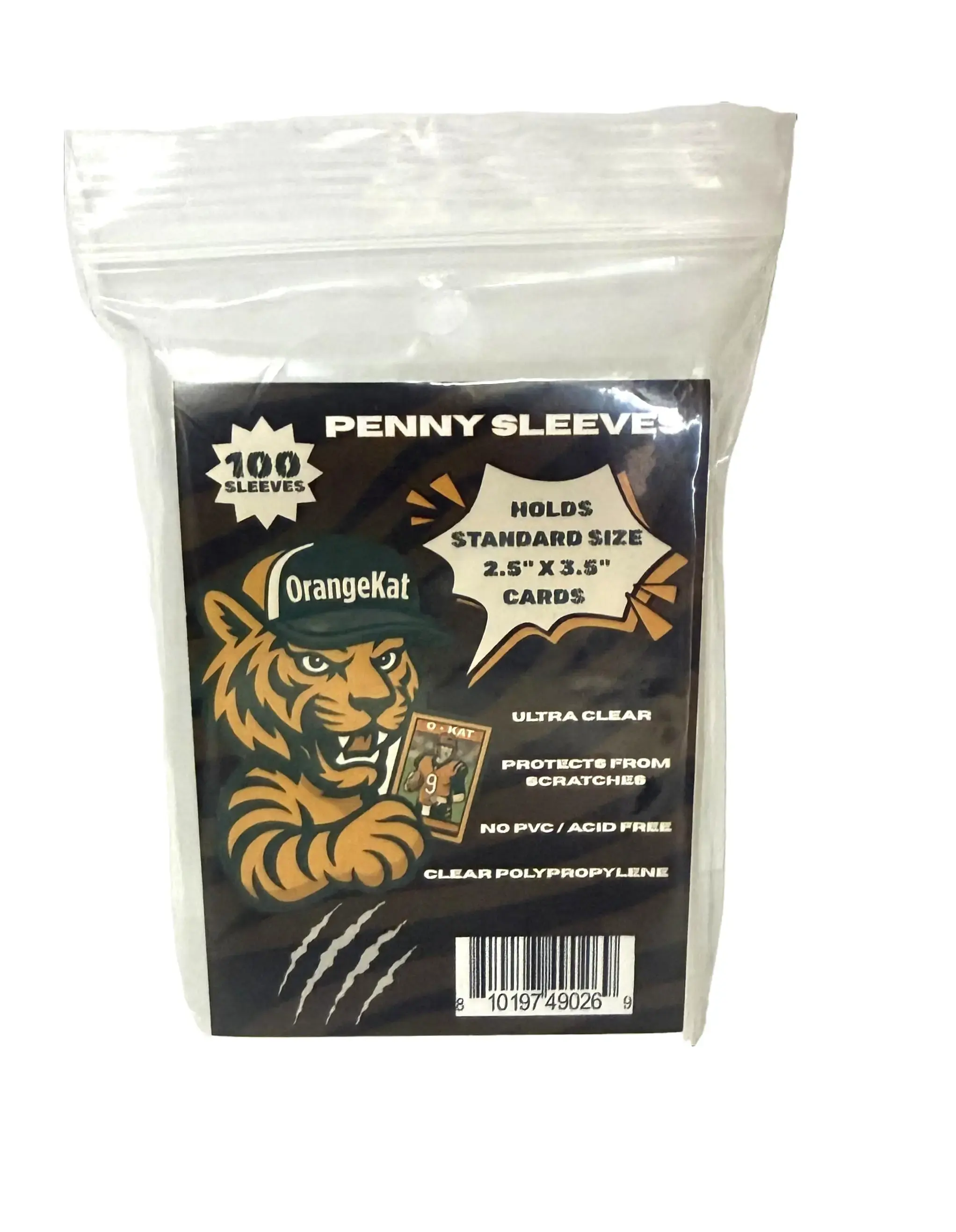 Standard Fit Penny Sleeves - Pack of 100 - Fits Standard Sized 2.5" x 3.5" Sports & TCG Cards
