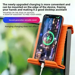 Silicone Cellphone Holder - Portable, Compact, Foldable Flexible Stackable Lazy Bracket for Desktop, Mobile Phones, Tablets, Notebooks - Travel Electronics Devices Accessory