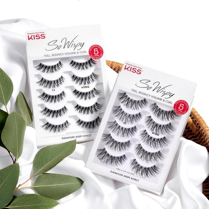 False Eyelashes, 'Style #11', 12 mm, Includes 5 Pairs Of Lashes, Contact Lens Friendly, Easy to Apply, Reusable Strip Lashes, Glue On, Mulitpack