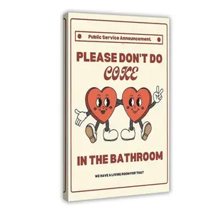 Please Don'T Do Drink In The Bathroom,Painting Print Gift,Artistic Posters,Room Wall Photo Decoration,Ornaments Decoration.