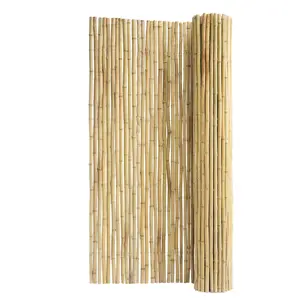 VEVOR Natural Rolled Bamboo Fence, Eco-Friendly Bamboo Privacy Fence 6 ft Hx 8 ft Lx 0.75 in D. Decorative Bamboo Privacy Screen for Garden, Backyard, Balcony, Patio, Pool Side