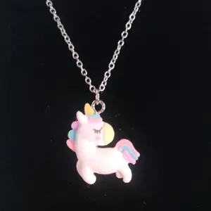 Unicorn Necklace -  3D Silver & White Unicorn with Rainbow Colors Cute Adorable Design Versatile for Any Occasion