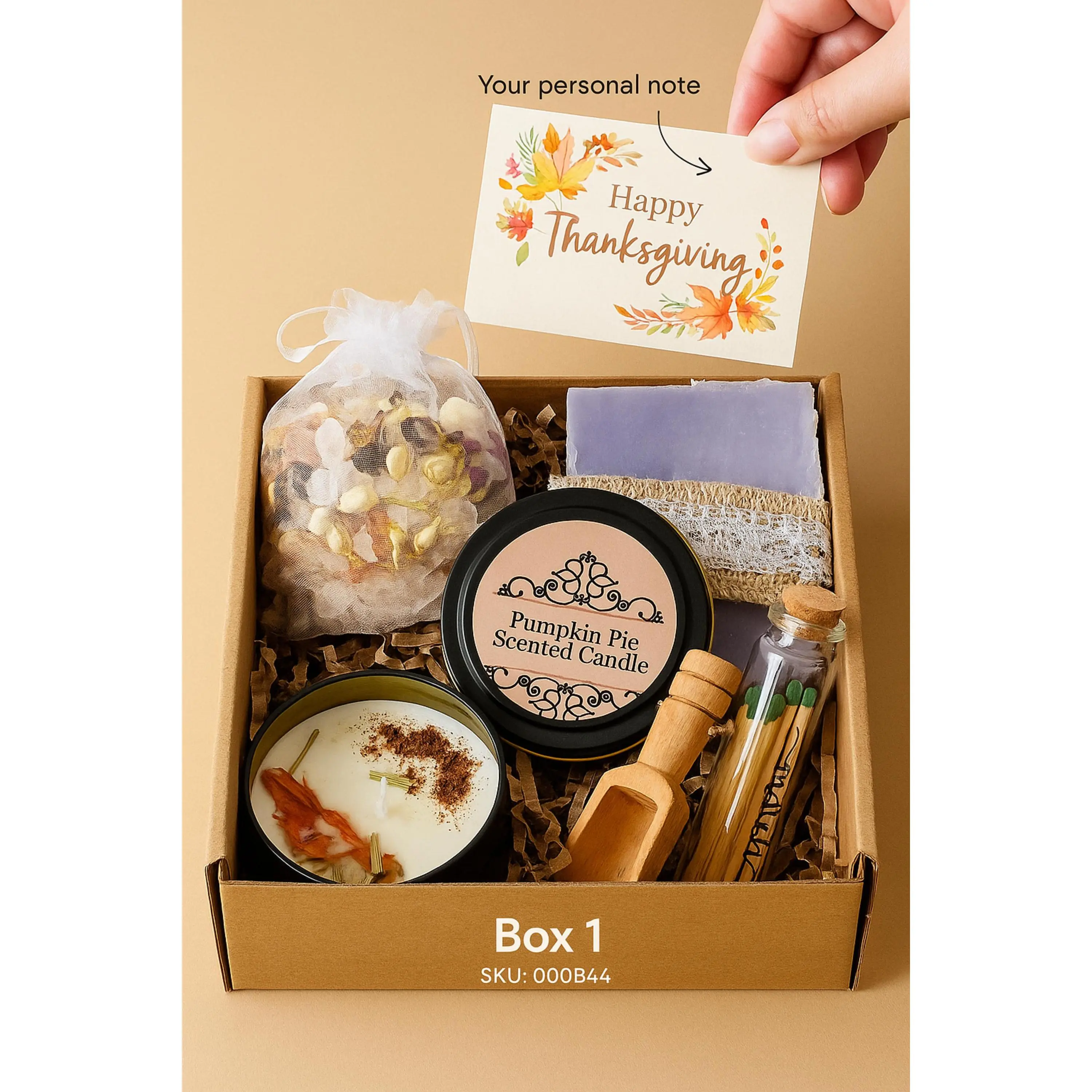 🎃 Halloween Basket for Her – Fall Vibes Cozy Gift Box, Thanksgiving Spa Set