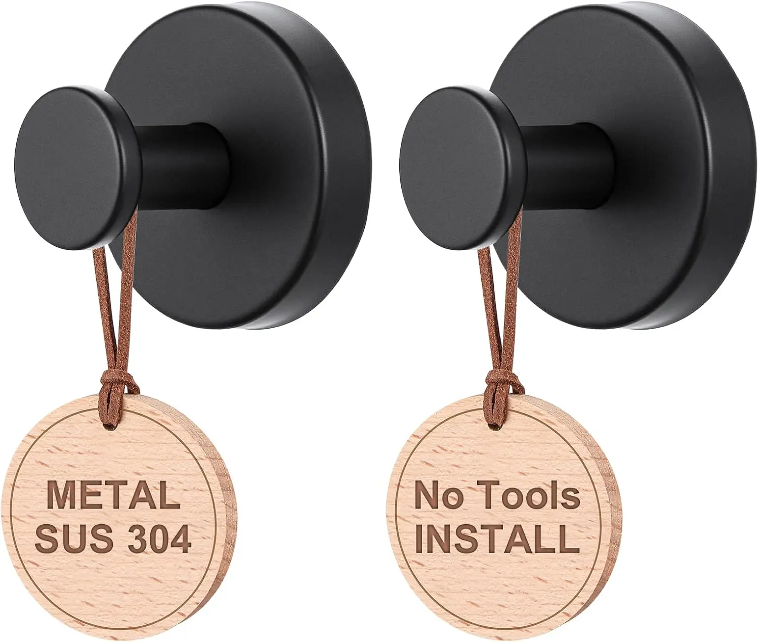 Suction Cup Hooks for Shower, Removable Towel Hooks for Bathroom Window Glass Door Wall, Bath Robe Looafh Wreath Hook for Hanging - 2 Pack, Black vacuum creative