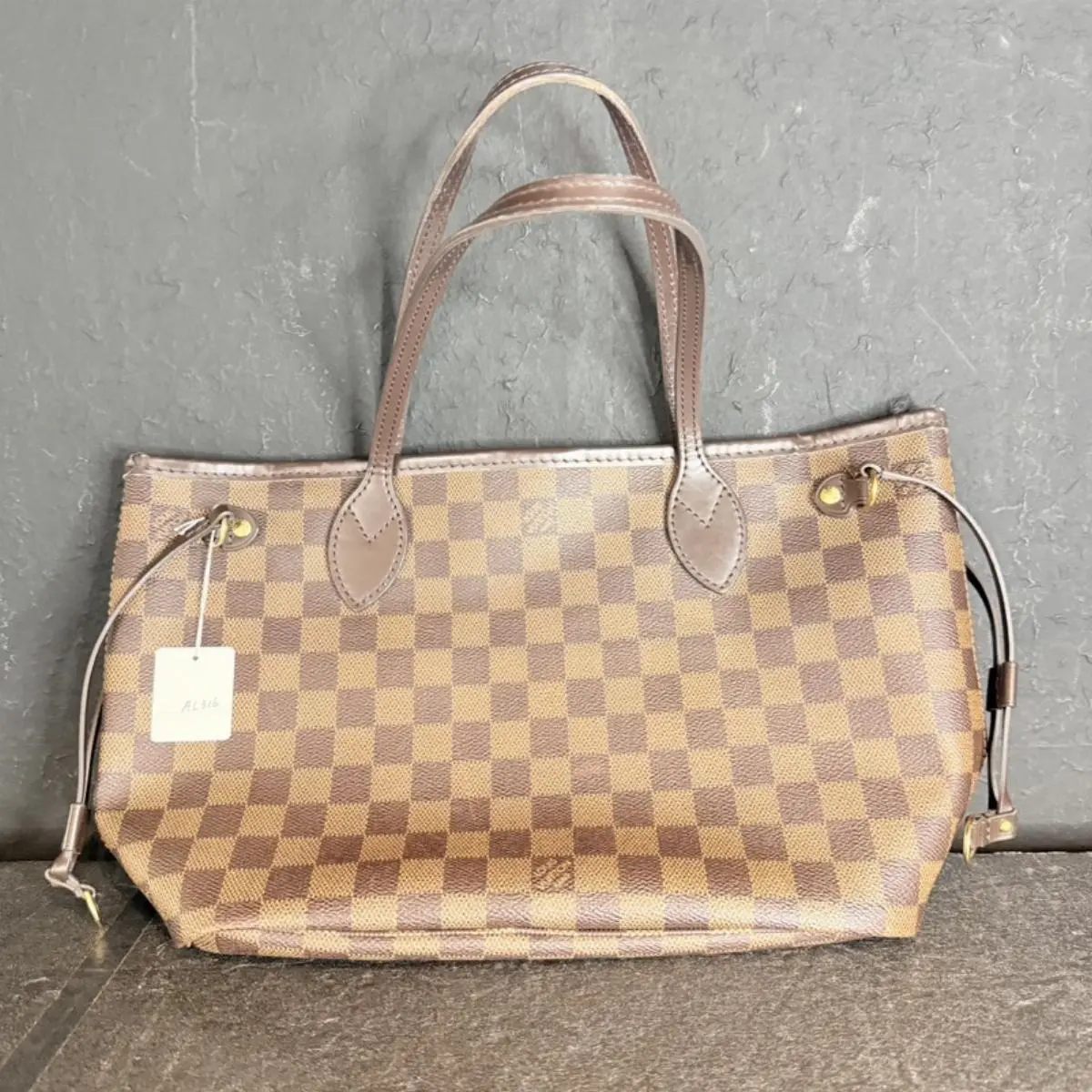Pre-owned Louis Vuitton As Shown Shoulder Bags Damier Ebene Neverfull MM Tote Bag AL316