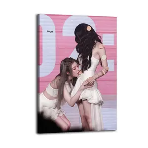 K-Pop Idol Stage Aesthetic Canvas Wall Art | Hot Girl Performance Poster For Bedroom & K-Pop Fan Room Decor