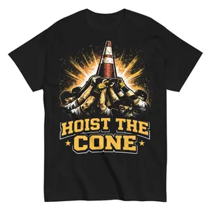 Hoist The Cone Pittsburgh Baseball Rally Tee, Vintage Pittsburgh Baseball Graphic Shirt, Pittsburgh Apparel, Fan Apparel, Baseball Rally Tee, Classic American Baseball Shirt Gift For Fans Cotton Unisex Casual Funny