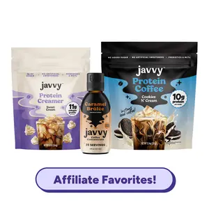Javvy Affiliate Favorites - Cookies & Cream Protein Coffee + Sweet Cream Protein Collagen Creamer + Caramel Brûlèe Coffee Concentrate