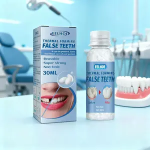 EELHOD Thermal Forming False Teeth Reusable Moldable Denture Repair Kit for Cosplay Daily Use 30ml Safe Non Toxic Material Easy Fit with Hot Water