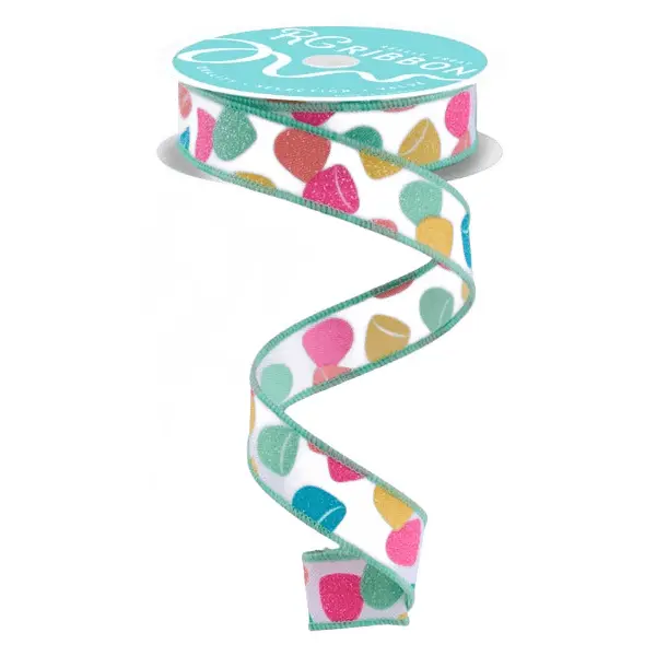7/8" x 10yd Pastel Gumdrops Ribbon