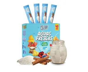 Klass Aguas Frescas, Powdered Drink Mix, 40 Singles Zero Sugar & Caffeine-Free Powder Packets, Water Drink Mix, Flavor: Horchata - 5 Calories Per Packet & Natural Flavors