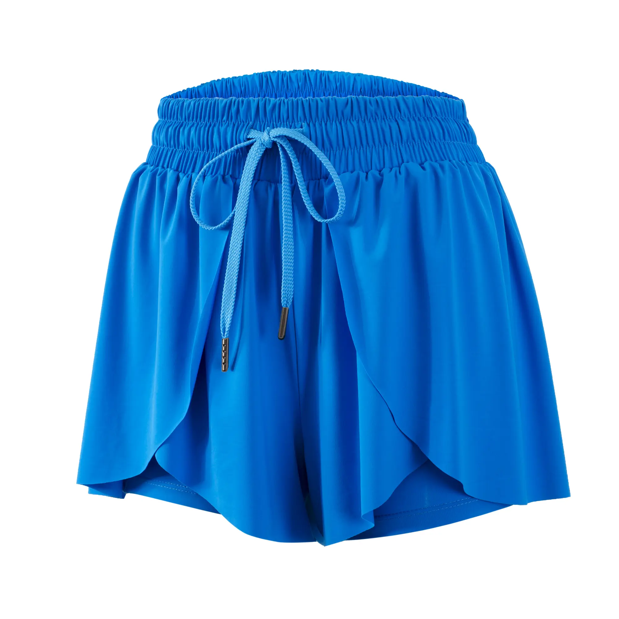Cute Flowy Butterfly 2-in-1 Athletic Shorts, Women's Tennis Skort with Pockets,  Elastic Drawstring Workout Shorts for Gym, Running & Casual Summer