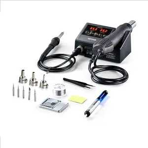 VEVOR 2-in-1 Hot Air Rework & Soldering Station 750W with Adjustable Temp LED Digital