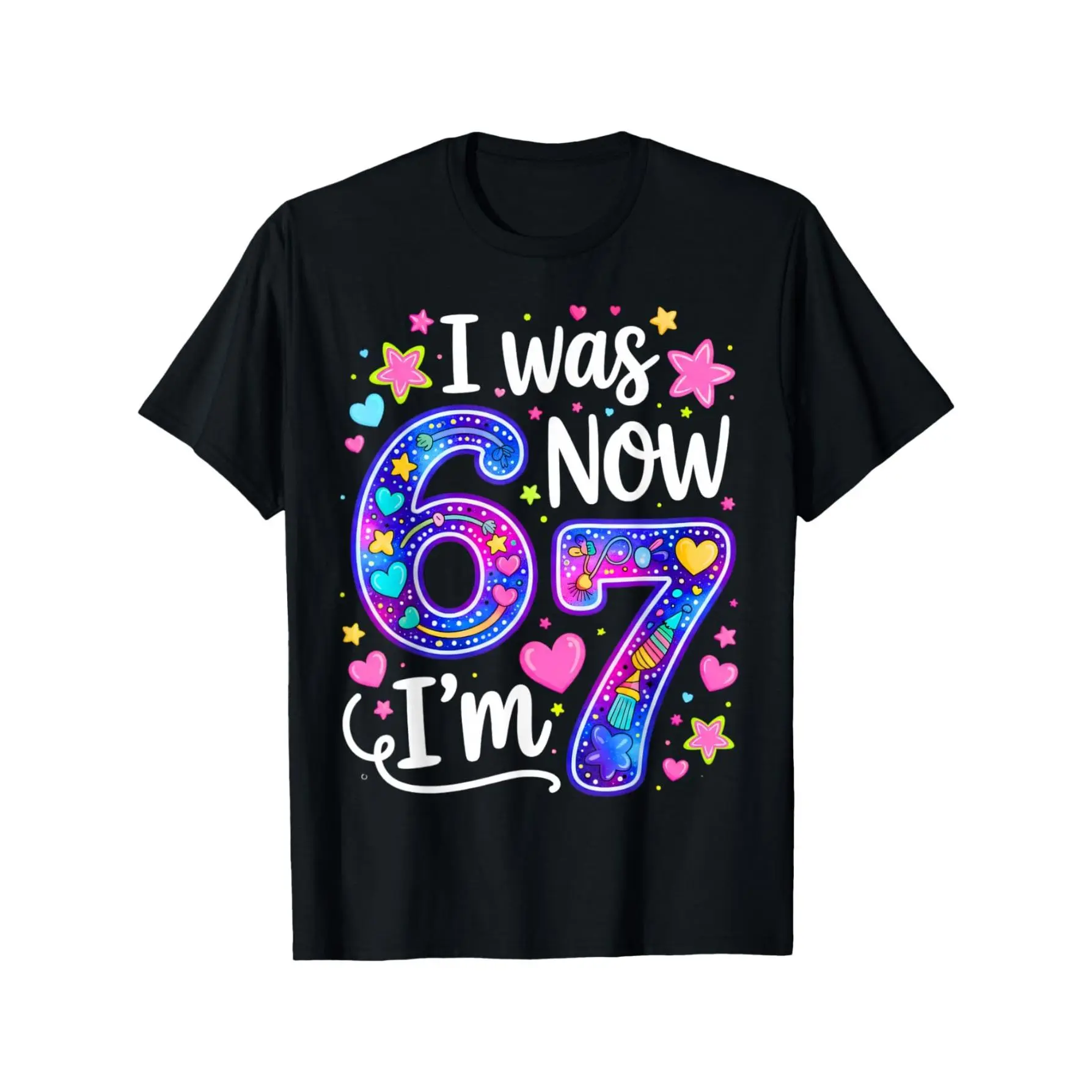 1pc I Used To Be 6 Now I Am 7 Humorous 7Th Birthday T-Shirt for Boys and Girls - Made From 100%, Crew Neck, Short Sleeves, Ideal for Casual Summer, Back To School Attire, Great Present for Kids, Birthday and Holiday Celebration Outfit