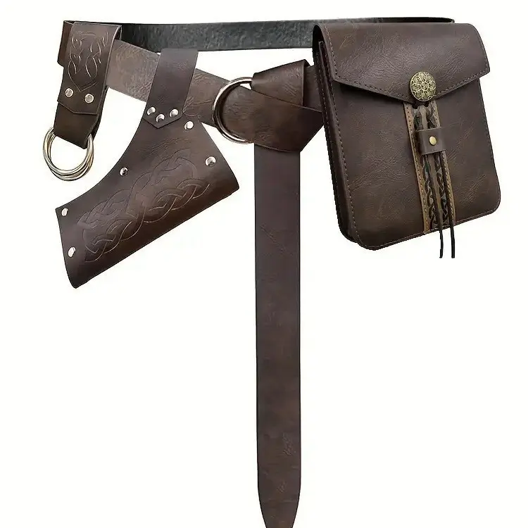 Brown waist pack four piece set (338) g