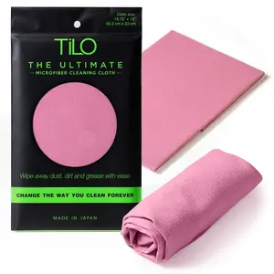 TiLO Microfiber Cleaning Cloth – 19.75 x 13-inch Reusable – Pink