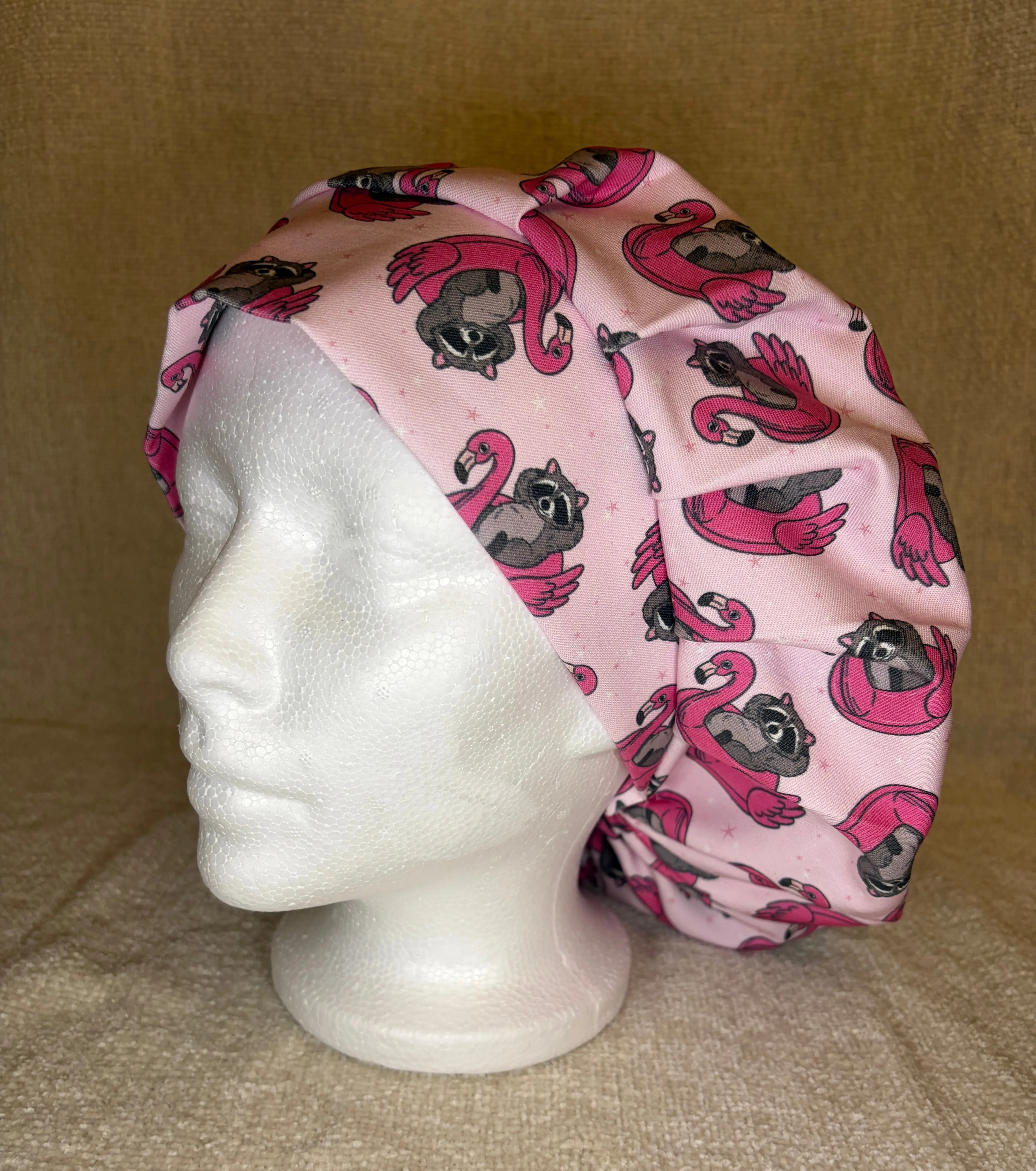 Raccoon Floatie Bouffant Scrub Cap — Capsential Select