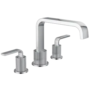 Cambium Chrome two-handle high arc roman tub faucet