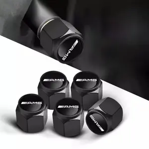Mercedes-Benz Car Tire Valve Caps, Car Accessories, Tyre Airtight Cover Dust Protector, Compatible with Amg Models W206/w204/w205/w212/w213/w221/w222/w223/w251/w464