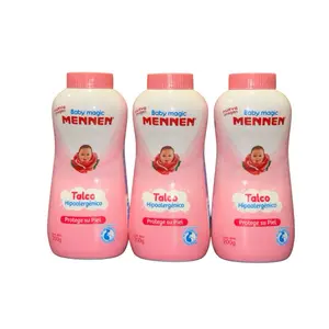 Talco Mennen Magic, ROSA , Hipoalergénico. Protege Su Piel 200G. Talcum Powder - 3 Pack