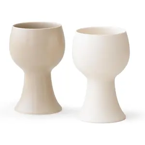 WENSHUO Ceramic Goblet, Wine Glasses Set of 2, 10 oz