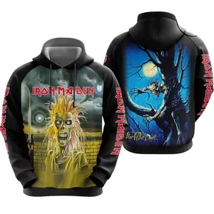 Iron Maiden Eddie 3D Hoodie Rock Band Sweatshirt AOP All Over Print 3D Shirts