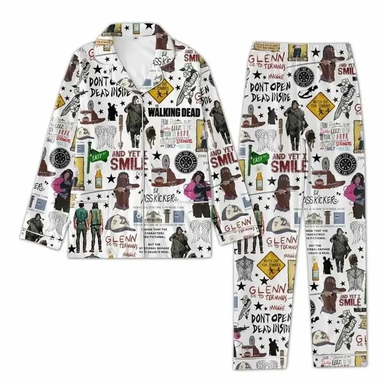 The Walking Dead Icon Coquette Short Sleeve Pajama Set