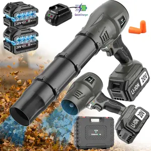 20V Cordless Turbo Blower with 20000RPM Motor, With Portable Suitcase, Heavy-Duty 4.0Ah Battery & Extension Tube - Powerful Turbo Blower for Lawn, Snow, Patio, Driveway, Garden - Lightweight & Ergonomic Design