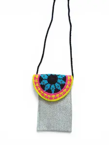 Handmade Phone Pouch | Crossbody Cell Phone Holder with Inner Lining , zipper