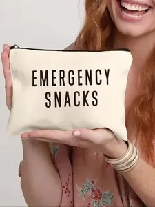 Letter Print Makeup Bag, Cosmetics Travel Pouch, Wallet Pencil Pouch, Stationery Pouch, Multi-purpose Bag, Gifts for Friends