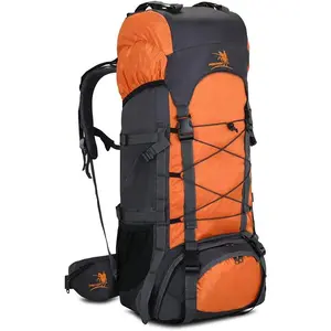 60L Internal Frame Waterproof Hiking Camping Backpack with Rain Cover, Large Outdoor Sport Travel Daypack Rucksack