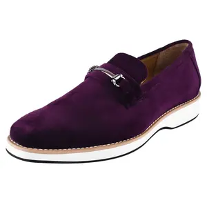 Welkar Men’s Velvet Causal Buckle Slip-On Loafers Shoes