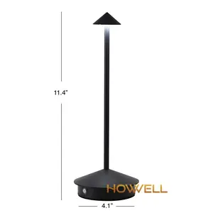 HowWell, Modern Table Lamp, LED Lamp, Cordless, Aluminum