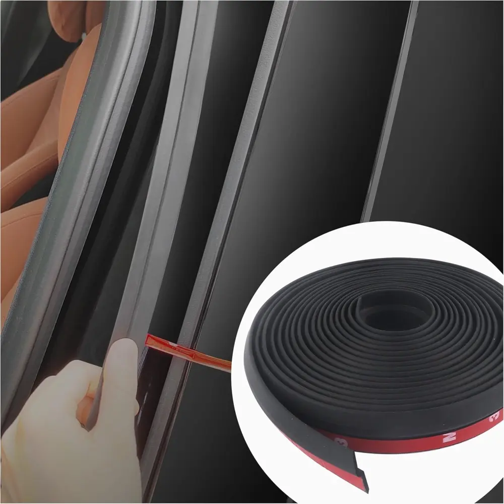 13Ft Automotive Weather Stripping, Super Flexible Z-Shaped Rubber Seal Strip for Reducing Noise & Dust, 360° Perfectly Fit Car Weather Stripping For Windshields,Windows,Door Edges