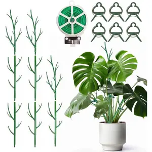 Monstera  Support Stakes, 8 Pack Stackable Garden Trellis Climbing  Support Structures with Extension Poles for Indoor Outdoor Potted (39.4''- 8 Pack)