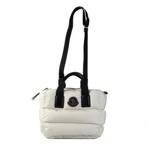 Pre-owned MONCLER Leather Shoulder Bags Mini Caradoc White E26022202