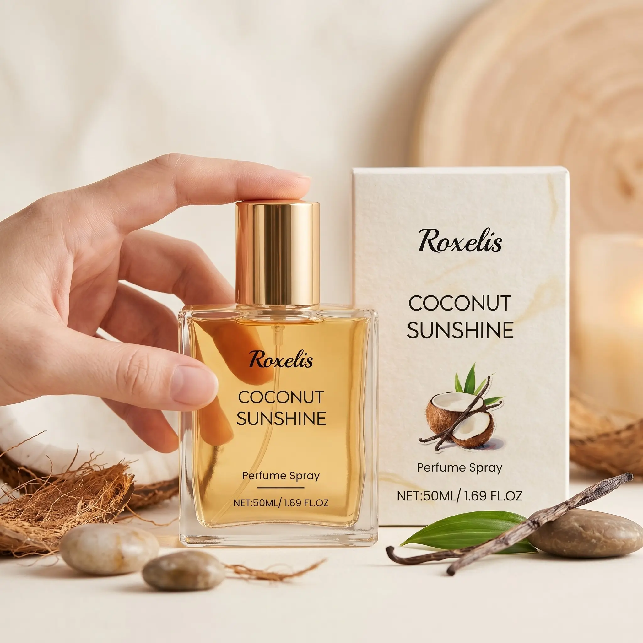 Vanilla Coconut Fragrance Spray, Long-Lasting Natural Scent, Layered Aroma, Fine Perfume, Aromatic Unisex Fragrance, Portable Date Perfume, Daily Use, Daily Summer Fragrance
