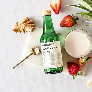 100% Organic Aloe Vera Juice 8.5 fl oz - Supports Immunity & Gut Health - Straight from Farm in Spain - Undiluted - No Added Sugar or Artificial Preservatives - Non-GMO - Recyclable Glass Bottle 100% Organic Aloe Vera Juice 8.5 fl oz - Supports Immunity & Gut Health - Straight from Farm in Spain - Undiluted - No Added Sugar or Artificial Preservatives - Non-GMO - Recyclable Glass Bottle