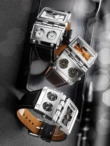 Men's Street Style Rectangle Dial Quartz Watch, Fashion Watch for Party, Daily Clothing Decor, Trendy All-match & Exquisite Watch for Birthday Gift with Box, Modern Trendy Watch