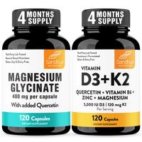 Vitamin D3K2 + Magnesium Glycinate with quercetin 