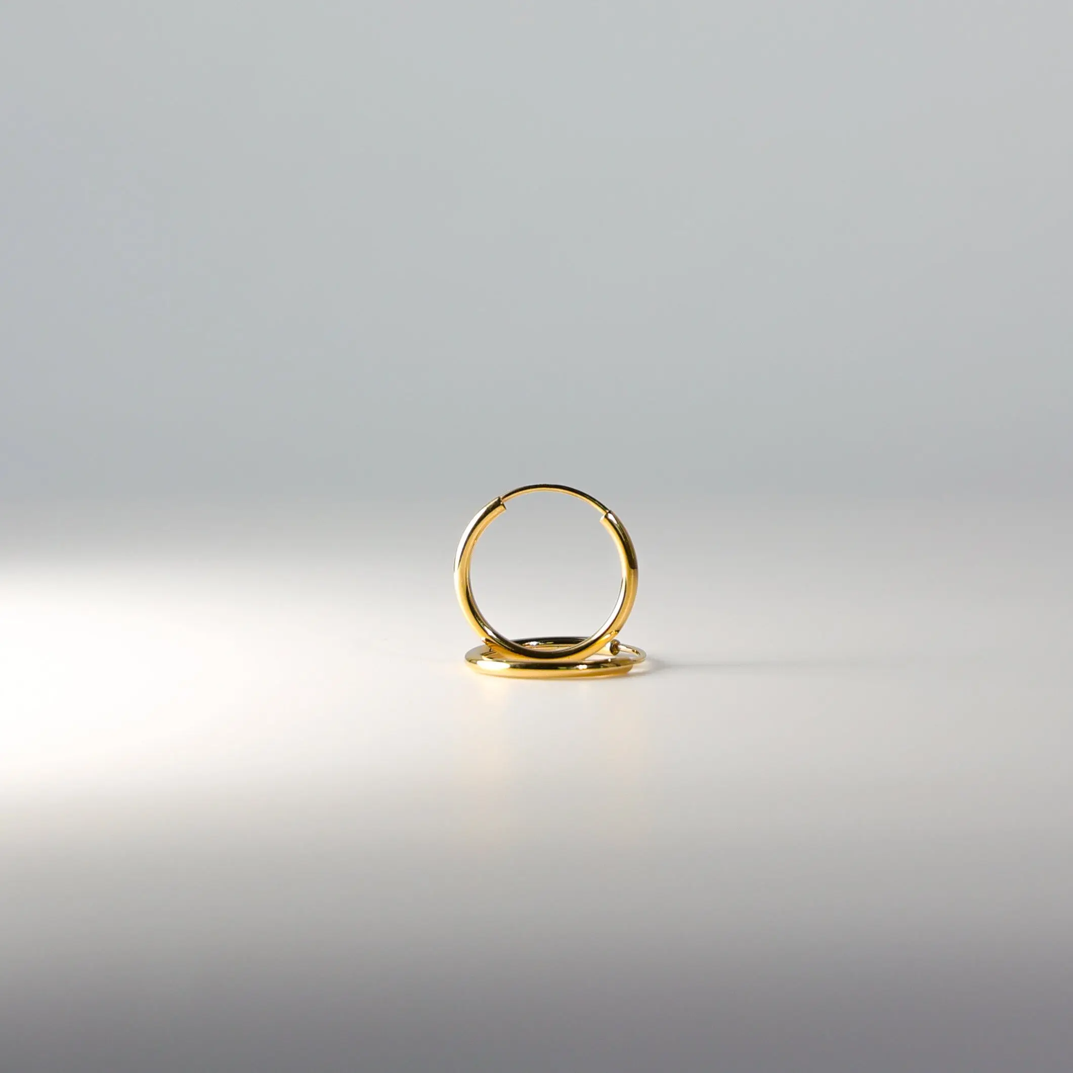 14K Gold 1.5mm Endless Hoop Earrings (15mm) - Model ER123